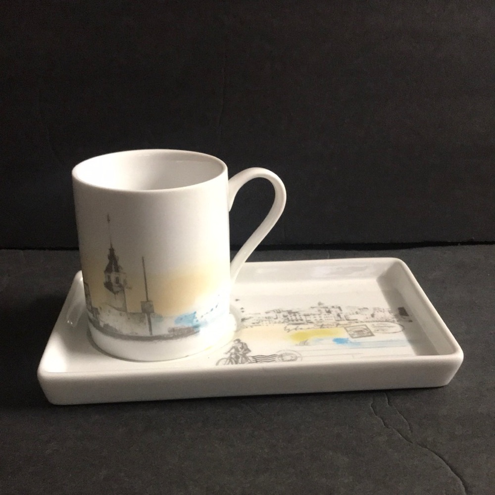 PORCELAIN TURKISH COFFEE &ESPRESSO CUP SERVING SET